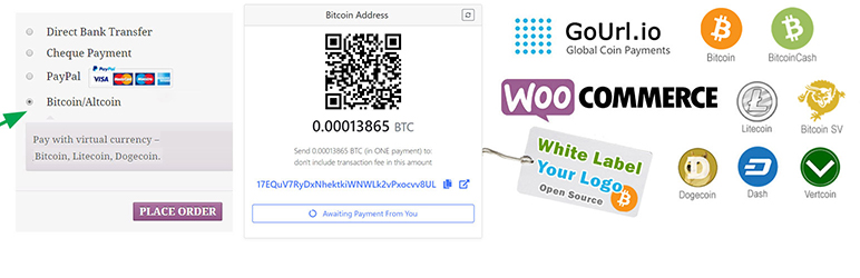 GoUrl WooCommerce – Bitcoin Altcoin Payment Gateway Addon Preview Wordpress Plugin - Rating, Reviews, Demo & Download