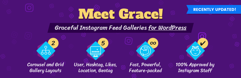 Grace: Instagram Feed Gallery Preview Wordpress Plugin - Rating, Reviews, Demo & Download