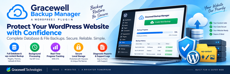 Gracewell Backup Manager Preview Wordpress Plugin - Rating, Reviews, Demo & Download