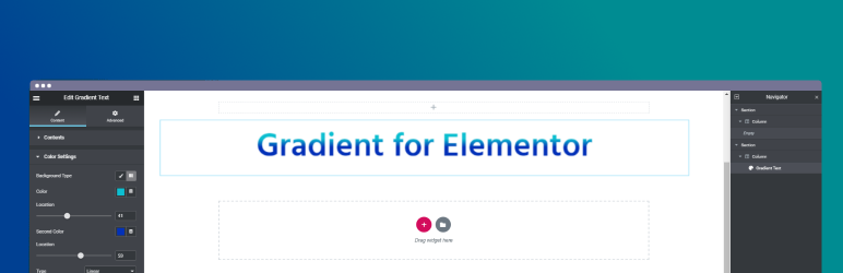 Gradient For Elementor Preview Wordpress Plugin - Rating, Reviews, Demo & Download