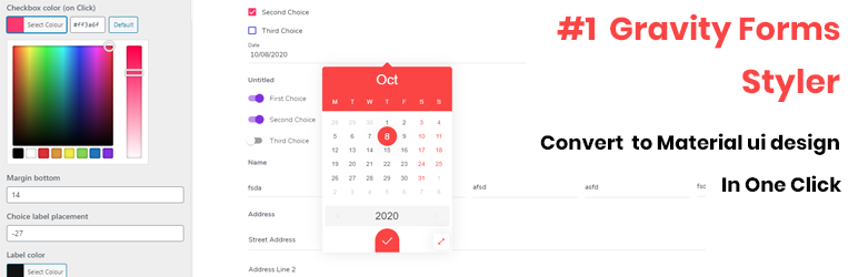 Gravitizer – Material UI Styler For Gravity Forms Preview Wordpress Plugin - Rating, Reviews, Demo & Download