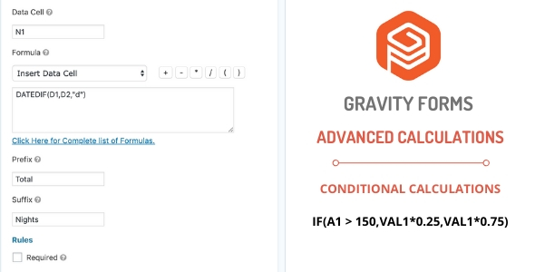 Gravity Forms Advanced Calculations Preview Wordpress Plugin - Rating, Reviews, Demo & Download