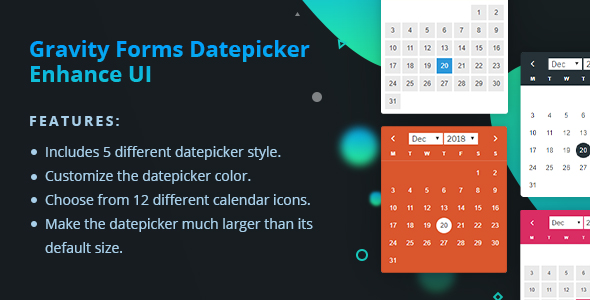 Gravity Forms Datepicker Enhance UI Preview Wordpress Plugin - Rating, Reviews, Demo & Download