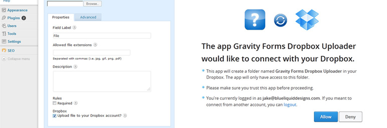 Gravity Forms Dropbox Uploader Preview Wordpress Plugin - Rating, Reviews, Demo & Download