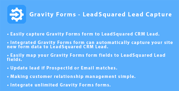Gravity Forms – LeadSquared CRM Lead Capture Preview Wordpress Plugin - Rating, Reviews, Demo & Download