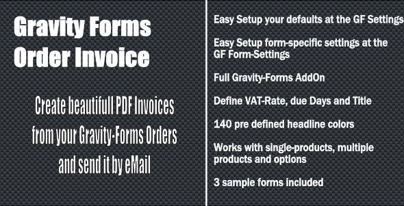 Gravity Forms – Order Invoice Preview Wordpress Plugin - Rating, Reviews, Demo & Download