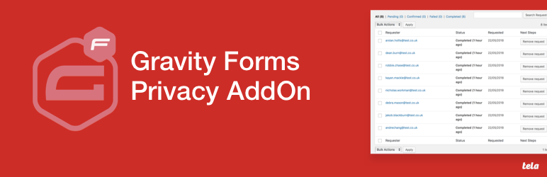 Gravity Forms Privacy AddOn Preview Wordpress Plugin - Rating, Reviews, Demo & Download