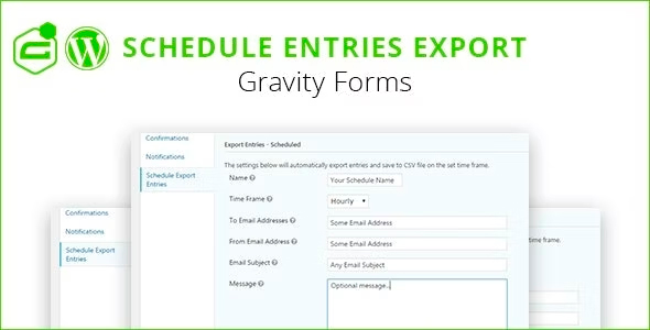 Gravity Forms Schedule Entries Export Preview Wordpress Plugin - Rating, Reviews, Demo & Download