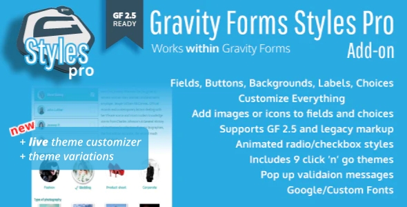 Gravity Forms Styles Pro Add-on Preview Wordpress Plugin - Rating, Reviews, Demo & Download