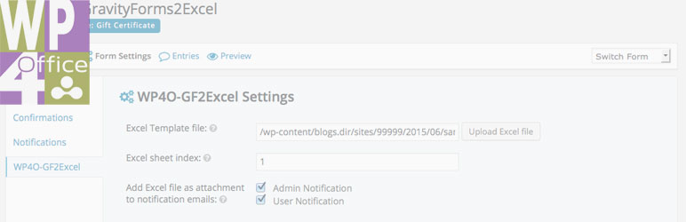 Gravity Forms To Excel AddOn Preview Wordpress Plugin - Rating, Reviews, Demo & Download
