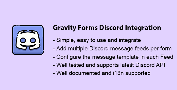 GravityForms Discord Integration Preview Wordpress Plugin - Rating, Reviews, Demo & Download
