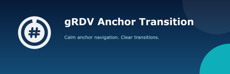 GRDV Anchor Transition Preview Wordpress Plugin - Rating, Reviews, Demo & Download