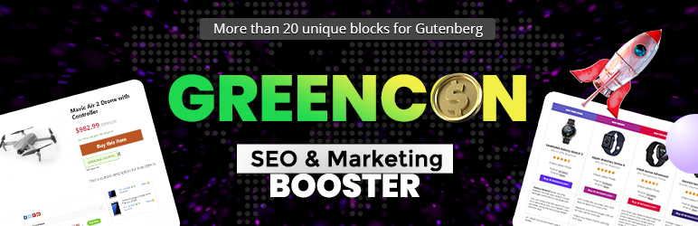 GreenCon – Table, Listing, Marketing Builder For Gutenberg Preview Wordpress Plugin - Rating, Reviews, Demo & Download