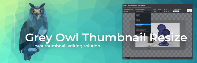 Grey Owl Thumbnail Resize Lite Preview Wordpress Plugin - Rating, Reviews, Demo & Download
