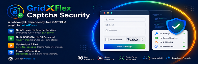 GridXFlex Captcha Security Preview Wordpress Plugin - Rating, Reviews, Demo & Download