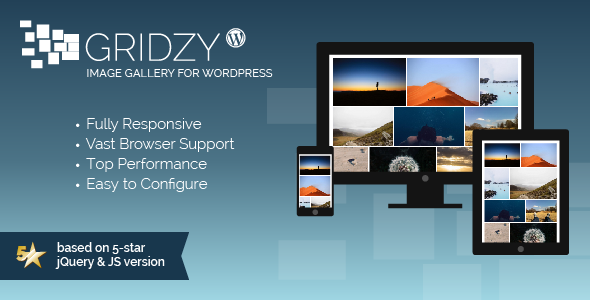 Gridzy Image Gallery Grid Plugin for Wordpress Preview - Rating, Reviews, Demo & Download