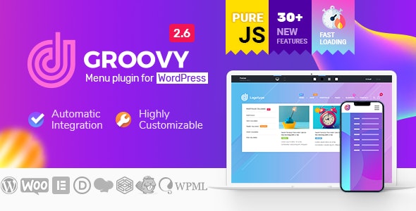 Groovy Mega Menu – Responsive Mega Menu Plugin For WordPress Preview - Rating, Reviews, Demo & Download