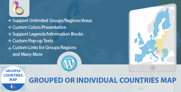 Grouped Or Individual Countries Map – WordPress Preview - Rating, Reviews, Demo & Download