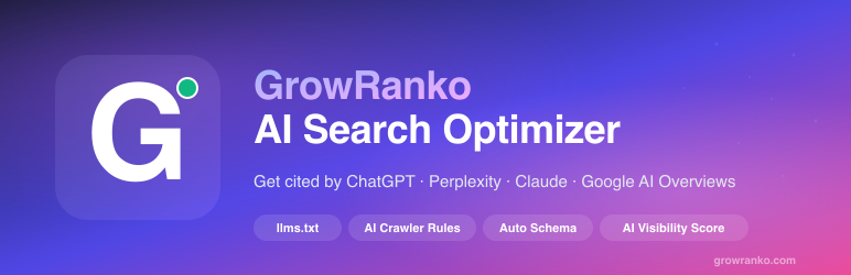 GrowRanko AI Search Optimizer Preview Wordpress Plugin - Rating, Reviews, Demo & Download