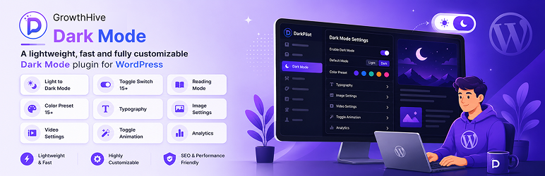 GrowthHive Dark Mode Preview Wordpress Plugin - Rating, Reviews, Demo & Download