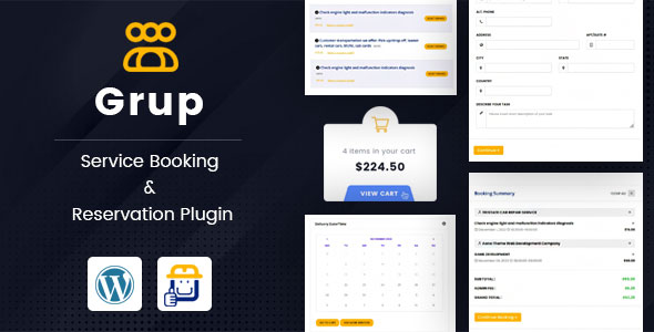 Grup – Service Booking & Reservation Plugin Preview - Rating, Reviews, Demo & Download