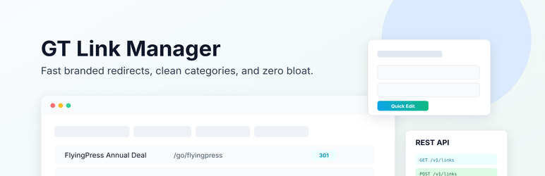 GT Link Manager Preview Wordpress Plugin - Rating, Reviews, Demo & Download