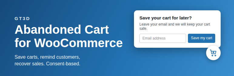 GT3D – Abandoned Cart For WooCommerce Preview Wordpress Plugin - Rating, Reviews, Demo & Download