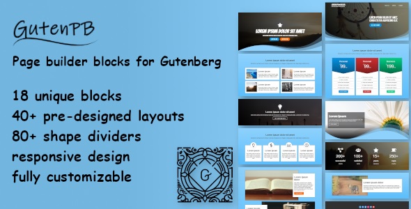 GutenPB – Page Builder Blocks For Gutenberg Preview Wordpress Plugin - Rating, Reviews, Demo & Download