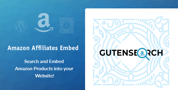 GutenSearch –  Amazon Affiliates Products Search And Embed Preview Wordpress Plugin - Rating, Reviews, Demo & Download