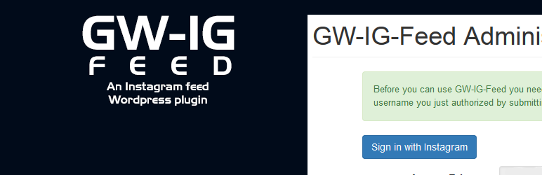 GW-IG-Feed Preview Wordpress Plugin - Rating, Reviews, Demo & Download