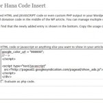 Hana Code Insert
