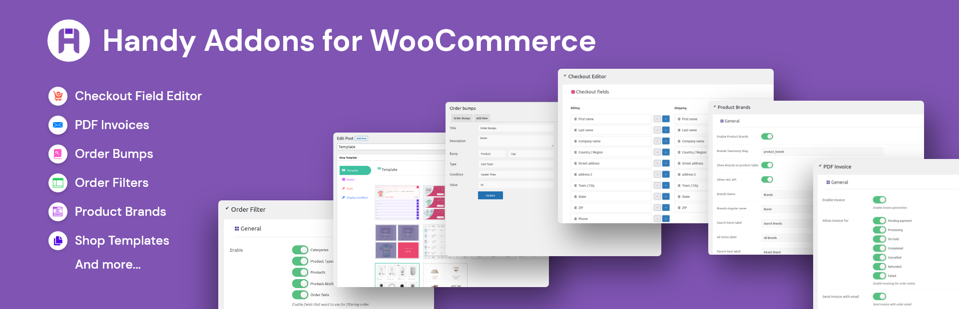 Handy Addons For WooCommerce Preview Wordpress Plugin - Rating, Reviews, Demo & Download