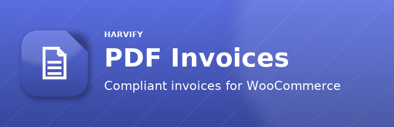 Harvify PDF Invoices For WooCommerce Preview Wordpress Plugin - Rating, Reviews, Demo & Download