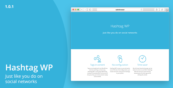 Hashtag WP – Hashtags Plugin for Wordpress Preview - Rating, Reviews, Demo & Download