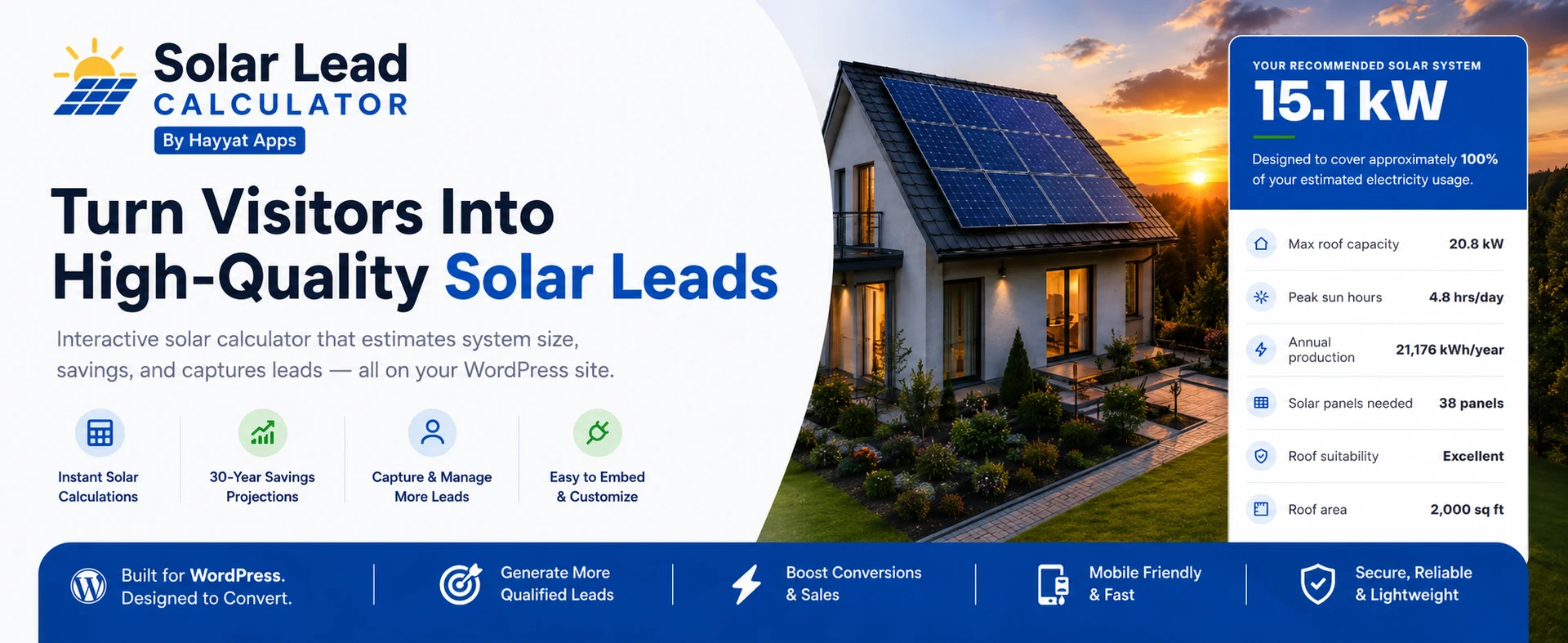 Hayyat Apps Solar Lead Calculator Preview Wordpress Plugin - Rating, Reviews, Demo & Download