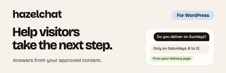 Hazelchat Preview Wordpress Plugin - Rating, Reviews, Demo & Download