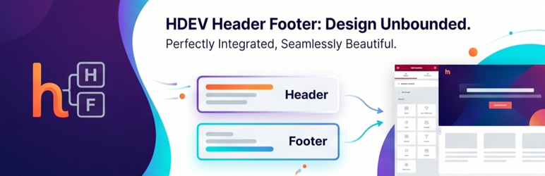 HDEV Header Footer For Elementor Preview Wordpress Plugin - Rating, Reviews, Demo & Download