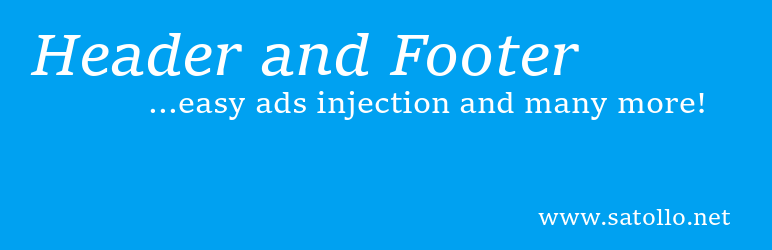 Head, Footer And Post Injections Preview Wordpress Plugin - Rating, Reviews, Demo & Download