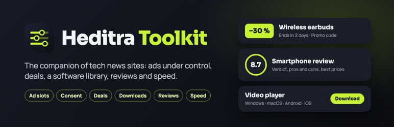 Heditra Toolkit Preview Wordpress Plugin - Rating, Reviews, Demo & Download