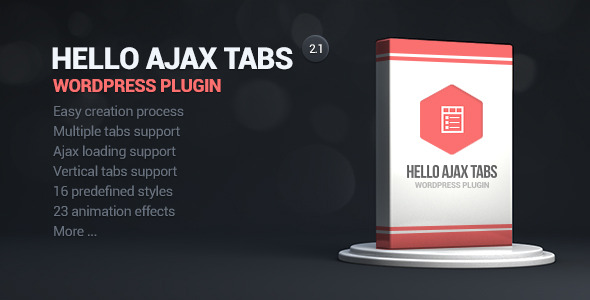 Hello Ajax Tabs WordPress Widget Preview - Rating, Reviews, Demo & Download
