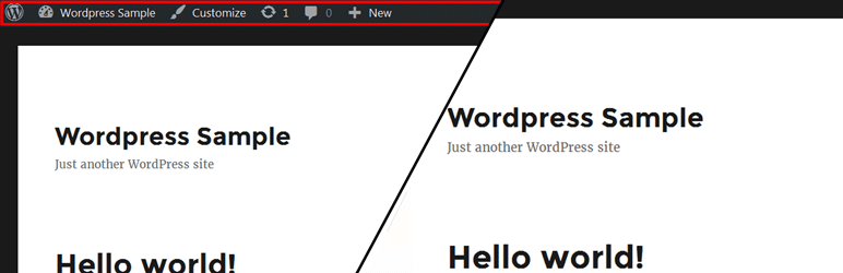 Hide Admin Toolbar Preview Wordpress Plugin - Rating, Reviews, Demo & Download