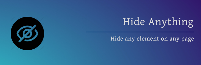 Hide Anything – Hide Any Element On Any Page Visually Preview Wordpress Plugin - Rating, Reviews, Demo & Download