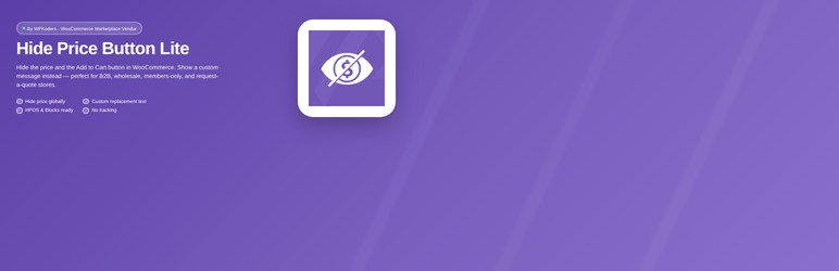 Hide Price Button Lite For WooCommerce Preview Wordpress Plugin - Rating, Reviews, Demo & Download