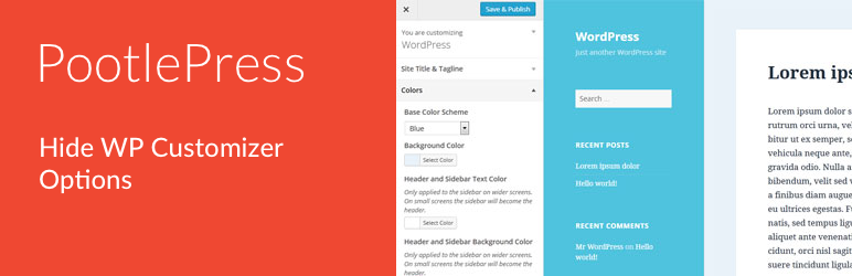 Hide WP Customizer Options Preview Wordpress Plugin - Rating, Reviews, Demo & Download