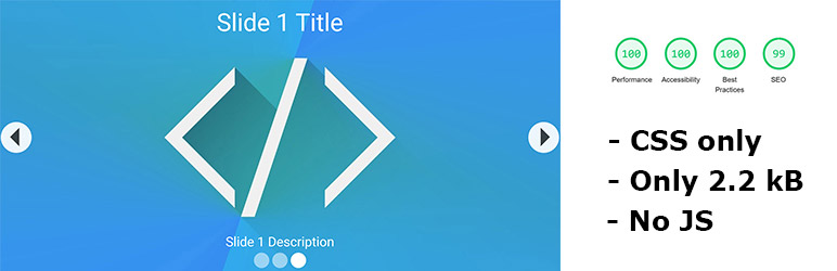 High Performance CSS Only Slider Preview Wordpress Plugin - Rating, Reviews, Demo & Download