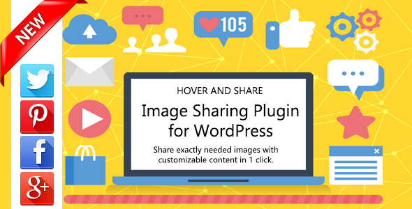 Hover And Share Images Plugin for Wordpress Preview - Rating, Reviews, Demo & Download