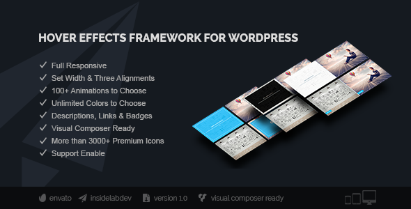 Hover Effects Framework Plugin for Wordpress Preview - Rating, Reviews, Demo & Download