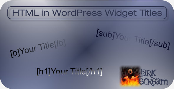 HTML In WordPress Widget Titles Preview - Rating, Reviews, Demo & Download
