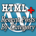 HTML Plus Recent Posts By Category Widget