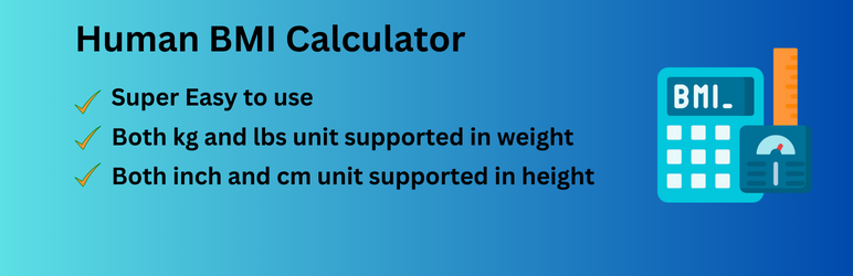 Human BMI Calculator Preview Wordpress Plugin - Rating, Reviews, Demo & Download
